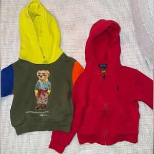 Ralph Lauren Polo Bear Hoodie and Zip-up Jacket Bundle
